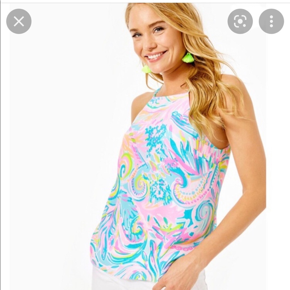 Rae Silk Halter Top- NWT